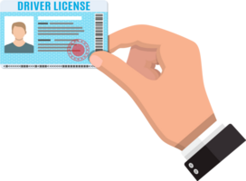 Car driver license identification card with photo png