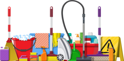 Cleaning service and supplies png