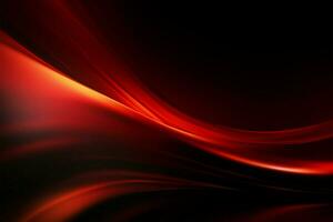 AI generated Bold contrast Abstract red light on a sleek black background photo