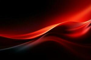 AI generated Dramatic simplicity Red light abstract against a deep black canvas photo