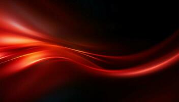 AI generated Dramatic simplicity Red light abstract against a deep black canvas photo