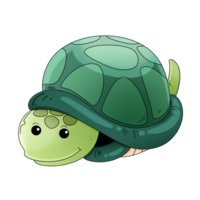 Sea Turtle Cute Cartoon Sea Animal Set png