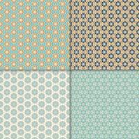 Four geometric seamless patterns. Can be used on textiles, wallpapers, surfaces, venue designs and as a background for cards and invitations vector