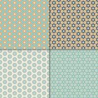 Four geometric seamless patterns. Can be used on textiles, wallpapers, surfaces, venue designs and as a background for cards and invitations vector