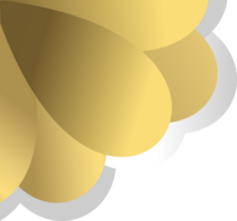 Gold silver flower corner. Corner design element png