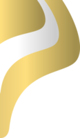 Gold silver rounded corner. Corner design element png