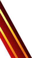 Red with gold stripe corner. Corner design element png