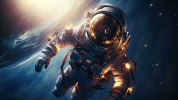 AI generated an astronaut floating in space photo