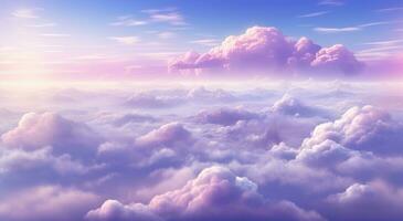 AI generated an aerial sky background with clouds photo