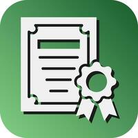Diploma Vector Glyph Gradient Background Icon For Personal And Commercial Use.