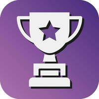 Trophy Vector Glyph Gradient Background Icon For Personal And Commercial Use.