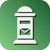 Postbox Vector Glyph Gradient Background Icon For Personal And Commercial Use.