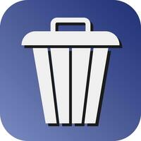 Dustbin Vector Glyph Gradient Background Icon For Personal And Commercial Use.