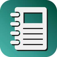 Notebook Vector Glyph Gradient Background Icon For Personal And Commercial Use.