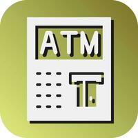 ATM Machine Vector Glyph Gradient Background Icon For Personal And Commercial Use.