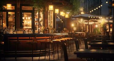 AI generated dining restaurant scene rendering lighting bar photo