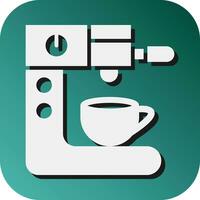 Coffee Machine Vector Glyph Gradient Background Icon For Personal And Commercial Use.