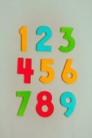 Background or texture of numbers. Finance data concept. Mathematic. Banking or currency. Business and economic growth. photo