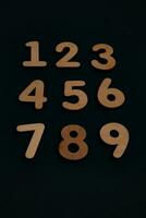 Background or texture of numbers. Finance data concept. Mathematic. Banking or currency. Business and economic growth. photo