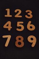 Background or texture of numbers. Finance data concept. Mathematic. Banking or currency. Business and economic growth. photo