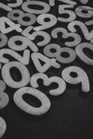 Background or texture of numbers. Finance data concept. Mathematic. Banking or currency. Business and economic growth. photo