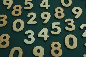 Background or texture of numbers. Finance data concept. Mathematic. Banking or currency. Business and economic growth. photo