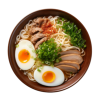 AI generated Delicious Ramen Bowl with Meat and Vegetables png