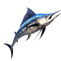 ai genererad blå Svärdfisk fisk png