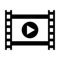 Play video film strip vector icon. For your web site design, logo, app, UI. Vector illustration