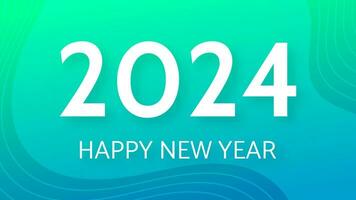 2024 Happy New Year on colorful background vector