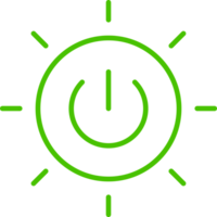 solar energy basic line icon symbol illustration png