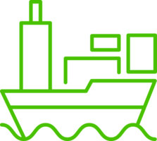 Envío barco línea icono símbolo ilustración png