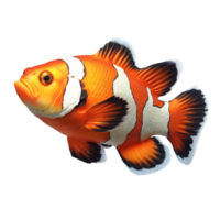 AI generated Clownfish Swimming Isolated on transparent Background png