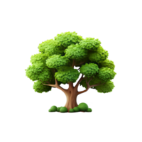 AI generated 3D Lush Green Tree with Detailed Foliage png