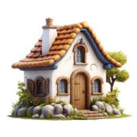 AI generated 3D Little House png