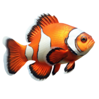 AI generated Clownfish Swimming Isolated on transparent Background png