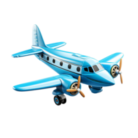 AI generated 3D Blue Airplane png