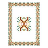 Vintage floral classic calligraphic retro vignette scroll frames ornamental design elements black and color set isolated vector