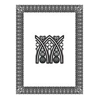 Vintage floral classic calligraphic retro vignette scroll frames ornamental design elements black and color set isolated vector