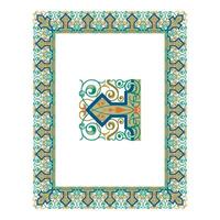 Vintage floral classic calligraphic retro vignette scroll frames ornamental design elements black and color set isolated vector
