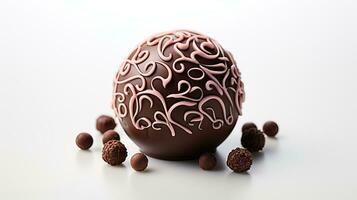 redondo delicioso chocolate caramelo en ligero antecedentes foto