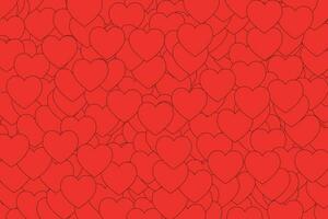 Red special heart valentine background vector