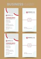 Simple vertical corporate business template design two color variation vector