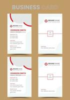 Simple vertical corporate business template design two color variation vector