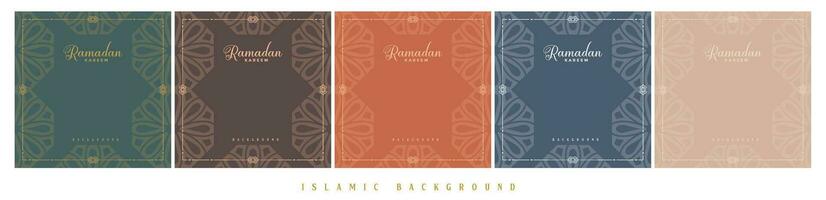 beautiful Ramadan kareem traditional festival card and social media background vector