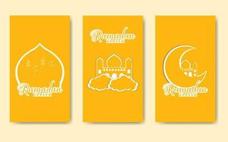 Ramadan story bundle template vector