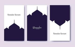 Ramadan kareem flat template bundle vector