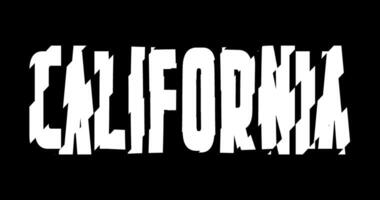 Californie Nom texte après effet typographie mouvement graphique video