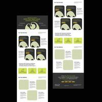 Email newsletter marketing template layout vector