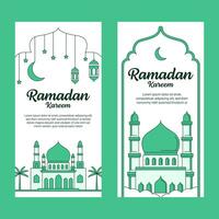 Ramadán kareem bandera modelo vector diseño